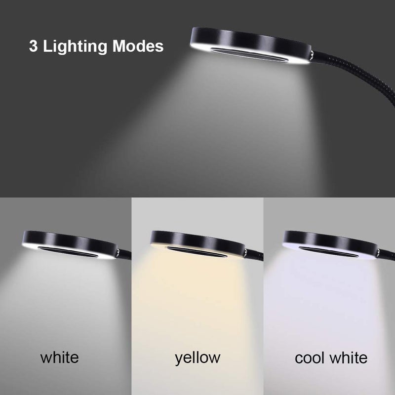 NEWACALOX LED 3X Magnifier, Flexible Gooseneck Magnifier Lamp Strong Magnet Base, Can Be Positioned to Hold The Magnifier Where You Want Hands Free - Image 2